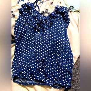 Blue with white pika dots